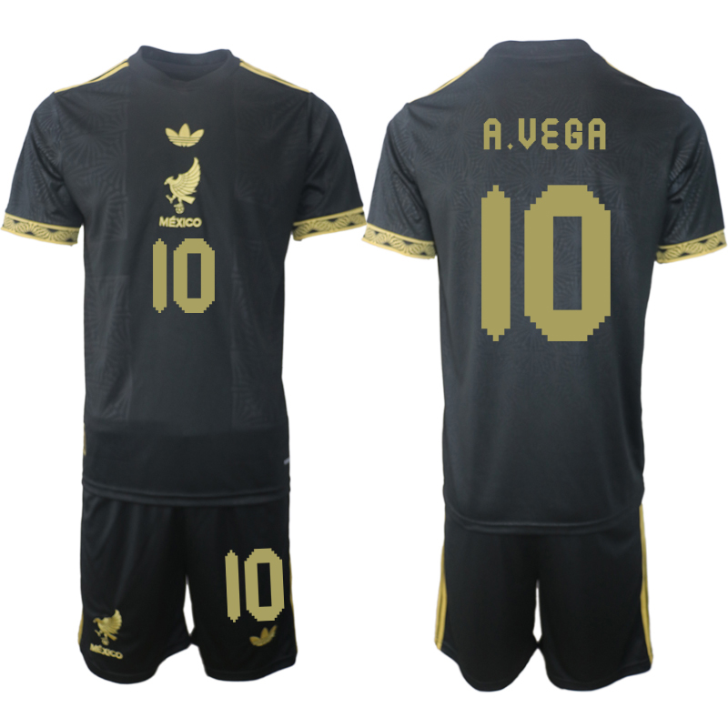 Men 2025-2026 National Team Season Mexico Black 10 Soccer Jersey